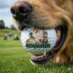 Spersonalizowana piłka golfowa z portretem zwierzęcia z imieniem Prezent urodzinowy dla miłośników golfa Właściciele zwierząt domowych