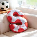 Oreiller doux personnalisé avec nom Décoration de salon Journée de jeu Anniversaire Coupe du monde Cadeau pour l'amateur de football