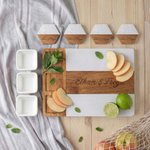 Nome inciso personalizzato Set di sottobicchieri in marmo 11 pezzi con ciotola in ceramica Regalo di compleanno e anniversario per amici di famiglia