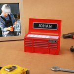 Impresión 3D personalizada Portabolígrafos rojo con nombre de taller Accesorio de oficina Decoración de garaje Regalo de cumpleaños para mecánicos amantes de las herramientas