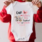 Gepersonaliseerd Babyrompertje of T-shirt voor Volwassenen van 100% Katoen met Schattige Olifantendesign en Naam Cadeau voor Mama en Pasgeboren Baby