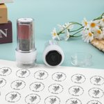 Personalised Birth Flower Book Stamp with Wooden Box and Name Back to School Birthday Gift for Book Lover Librarian