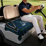 Gepersonaliseerde plaid golfkar stoelhoes golfkar-deken voor 2 personen met naam en initiaal verjaardagscadeau voor golfers en golfliefhebbers