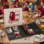 Personalized Graduation Name and Year Photo Guestbook with Ballpoint Pen and Stickers Graduation Keepsake Gift for Graduate