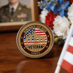 Personalised Eagle Remember Our Hero Pin Button Badge with Name American Independence Day Sympathy Gift for Veteran Loss of Loved One