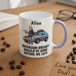 Personalized Multicolor Funny Dad Photo 11 oz 15 oz Ceramic Mug with Name Daily Use Father's Day Birthday Gift for Dad