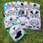 Personalized Multicolor Golf Elements Diamond Argyle Golf Cart Seat Cover with Name Seat Protector Summer Birthday Gift for Golf Lovers Golfers