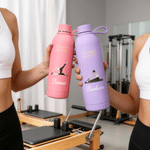 Personalizzato Cartoon Pilates personaggio 17 oz 25 oz bottiglia d'acqua con nome regalo di compleanno per le donne amanti del Pilates