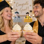 Photo personnalisée multicolore avec nom et année Décoration de gâteau Cadeau de fin d'études pour ami(e) diplômé(e)