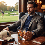 Personalised Golf Ball Set 10 oz Rock Whiskey Glass with Name Father's Day Birthday Gift for Golf Lovers Whiskey Drinkers