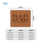 Personalized Multicolour Love You Every Day Dad Non-Slip Mouse Pad with Name Office Desk Supplies Daily Use Father's Day Gift for Dad
