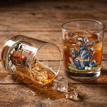 Personalised Golf Ball Set 10 oz Rock Whiskey Glass with Name Father's Day Birthday Gift for Golf Lovers Whiskey Drinkers