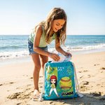 Personalisierte Multicolor Ball Sport Cartoon Charakter Drawstring Strand Rucksack mit Namen Strand Party Geburtstagsgeschenk für Ballsportliebhaber