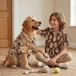 Personalised Hawaiian Style Funny Face Photos Soft Breathable Short-Sleeved Shirt Summer Travel Anniversary Birthday Gift for Kid Family Pet Lover