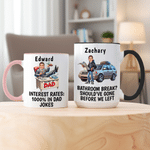 Personalized Multicolor Funny Dad Photo 11 oz 15 oz Ceramic Mug with Name Daily Use Father's Day Birthday Gift for Dad