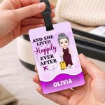 Etiquette de bagage personnalisée avec nom et texte Accessoire de voyage Cadeau d'anniversaire pour la famille et les amis