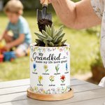 Fioriera in ceramica personalizzata con nome e vassoio in bambù Regalo per la festa della mamma per la nonna