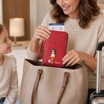 Portapassaporto portatile personalizzato in pelle PU con cinturino, personaggio e nome personalizzati, regalo di compleanno per gli amanti dei viaggi
