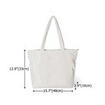 Personlig fødselsblomst Corduroy stor kapasitet Tote Bag med kallenavn og navn Daglig bruk Reise Morsdag Bursdagsgave til mamma bestemor