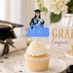 Photo personnalisée multicolore avec nom et année Décoration de gâteau Cadeau de fin d'études pour ami(e) diplômé(e)
