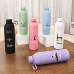 Personalizzato Cartoon Pilates personaggio 17 oz 25 oz bottiglia d'acqua con nome regalo di compleanno per le donne amanti del Pilates