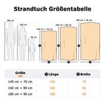 Personalisiertes großes Magnet-Strandtuch mit Cartoon-Figur und Namen | schnelltrocknend | Sommer Urlaub Geschenk für Familie Freunde