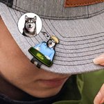 Personalized Cute Cartoon Pet Character Photo Magnetic Hat Clip Golf Ball Marker with Name Birthday Anniversary Game Day Gift for Golf Lovers
