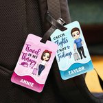 Etiquette de bagage personnalisée avec nom et texte Accessoire de voyage Cadeau d'anniversaire pour la famille et les amis