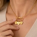 Personalizzato Multiplo Cuore Nome Clip di carta Collana Gioielli Squisito Compleanno Festa della Mamma Anniversario Regalo per la donna Mamma