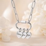 Personalizzato Multiplo Cuore Nome Clip di carta Collana Gioielli Squisito Compleanno Festa della Mamma Anniversario Regalo per la donna Mamma