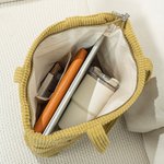 Bolso tote de pana personalizado con flor de nacimiento y nombre gran capacidad para uso diario oficina y viajes regalo de cumpleaños para mujeres