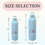 Personalizzato Cartoon Pilates personaggio 17 oz 25 oz bottiglia d'acqua con nome regalo di compleanno per le donne amanti del Pilates