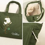 Bolso tote de pana personalizado con flor de nacimiento y nombre gran capacidad para uso diario oficina y viajes regalo de cumpleaños para mujeres