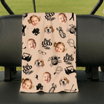 Personalised Best Dad 1-3 Face Photos Golf Quick-Dry Sports Towel Daily Use Father's Day Gift for Dad Golfer