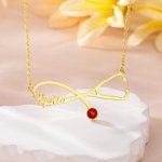 Personalised Exquisite Stethoscope Birthstone Necklace with Name Dainty Jewellery Graduation Birthday Gift for Medical Staff Graduate