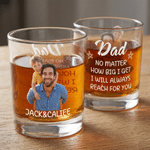 Personalised Dad Photo 10 oz Whiskey Glass with Name and Text Father's Day Birthday Gift for Dad Grandad