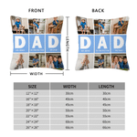 Gepersonaliseerd Papa Ontwerp 6 Foto's Zacht Kussenhoes Home Decor Gelukkige Vaderdag Cadeau voor Vader Man