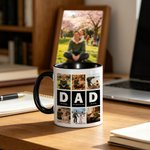 Personalized Dad Nine-Grid Photos Collage 11 oz 15 oz Multicolor Ceramic Mug Father's Day Birthday Gift for Father