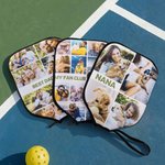 Housse de raquette de Pickleball personnalisée avec texte Cadeau d'anniversaire pour la famille, les amis et les joueurs de Pickleball