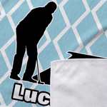 Silueta de golfista personalizada Funda para asiento de carrito de golf con nombre e inicial Accesorios para campos de golf Regalo de cumpleaños para amantes del golf Clubs de campo