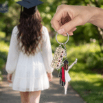 Portachiavi personalizzato con nome e anno per la laurea Regalo di laurea decorativo per laureati