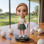 Figurita de golf personalizada con foto en 3D y nombre Decoración de sobremesa Regalo de cumpleaños para los amantes del golf