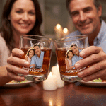 Personalised Dad Photo 10 oz Whiskey Glass with Name and Text Father's Day Birthday Gift for Dad Grandad