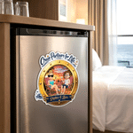 Gepersonaliseerde 3D Cartoon Karakter Koelkastmagneet met Naam Home Decor Verjaardag Zomer Reis Cadeau voor Paar