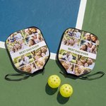 Housse de raquette de Pickleball personnalisée avec texte Cadeau d'anniversaire pour la famille, les amis et les joueurs de Pickleball