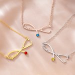 Personalised Exquisite Stethoscope Birthstone Necklace with Name Dainty Jewellery Graduation Birthday Gift for Medical Staff Graduate
