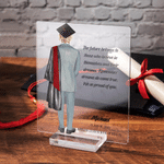 Personalized Graduation Girl Boy Acrylic Plaque Floral Keepsake with Name Text and Class of 2026 Gift for Graduates