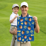 Personalised Best Dad 1-3 Face Photos Golf Quick-Dry Sports Towel Daily Use Father's Day Gift for Dad Golfer
