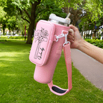 Borsa portabottiglie personalizzata a croce con tracolla regolabile per Stanley Tumbler Regalo di compleanno per donna cristiana