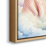 Personalised Rainbow Floral Watercolor Photo Giclee Canvas Prints Home Decor Memorial Gift for Pet Lover Family
